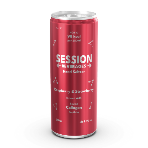 Raspberry and Strawberry Hard Seltzer (6 Pack)