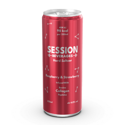 Raspberry and Strawberry Hard Seltzer (6 Pack)